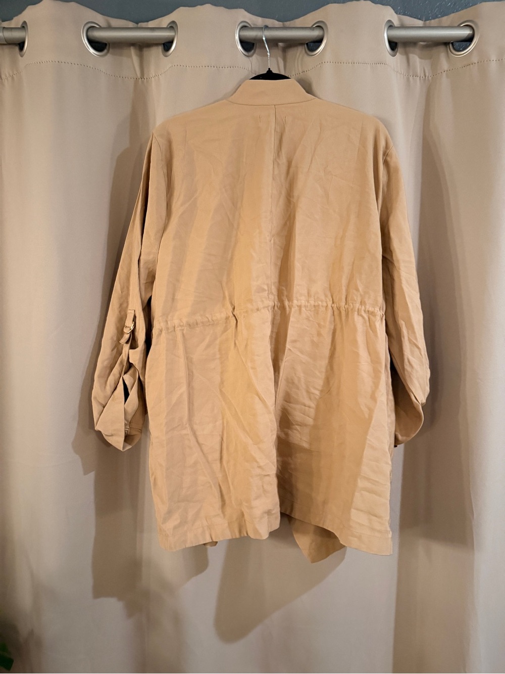 NWT Torrid Tan Drape-Front Trench Jacket - Picture 2 of 7